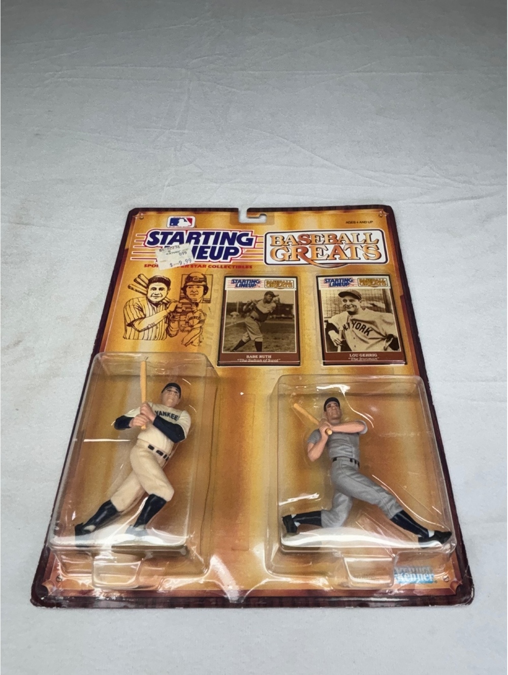 1989 Kenner Starting Lineup Baseball Greats Babe Ruth Lou Gehrig Action Figures